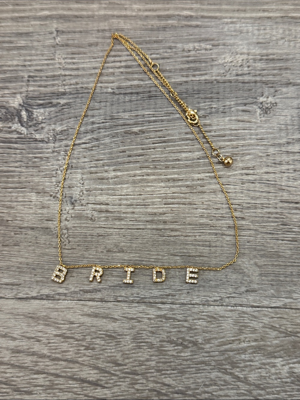 Gold 'BRIDE' Letter Necklace - Women Jewelry